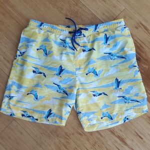 Club Room Yellow and Blue Swim Trunks